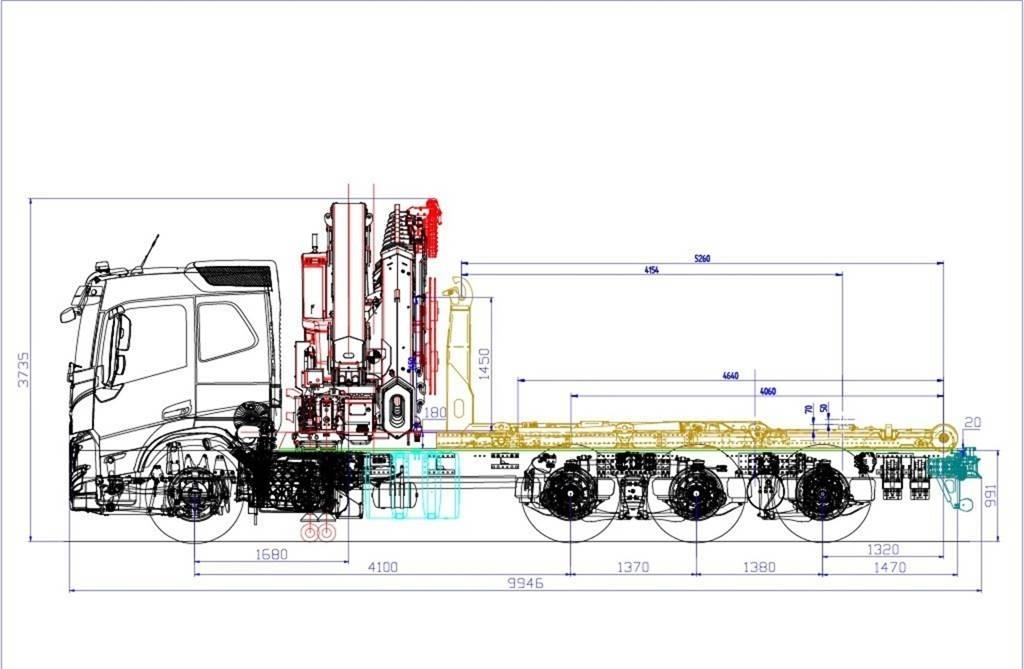 Volvo FM 500 8X4 Crane trucks