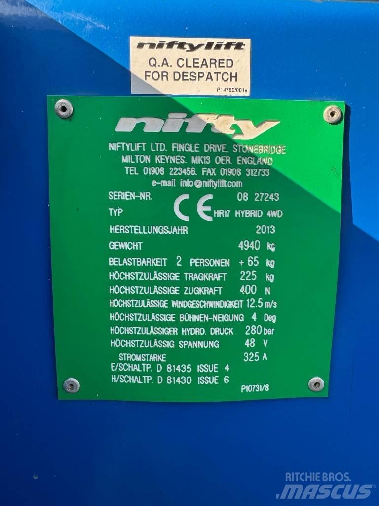 Niftylift HR 17 D E Articulated boom lifts