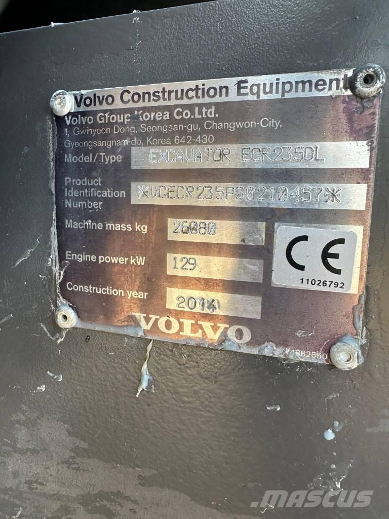 Volvo ERC235DL Crawler excavators