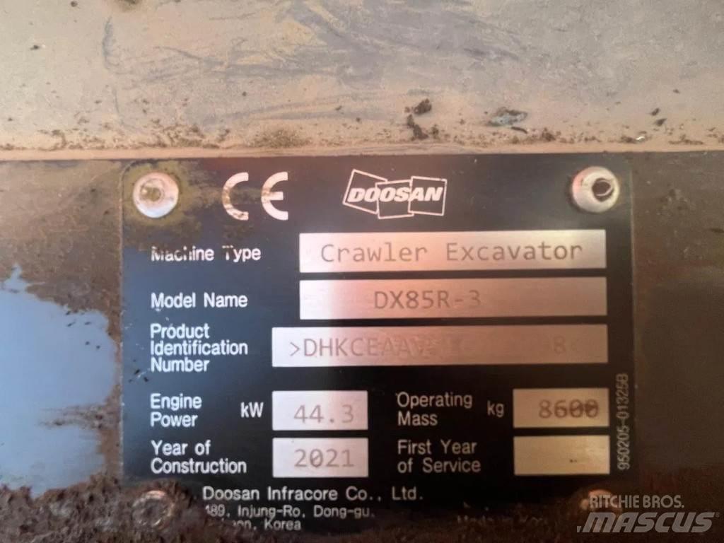 Doosan DX85R-3 Crawler excavators