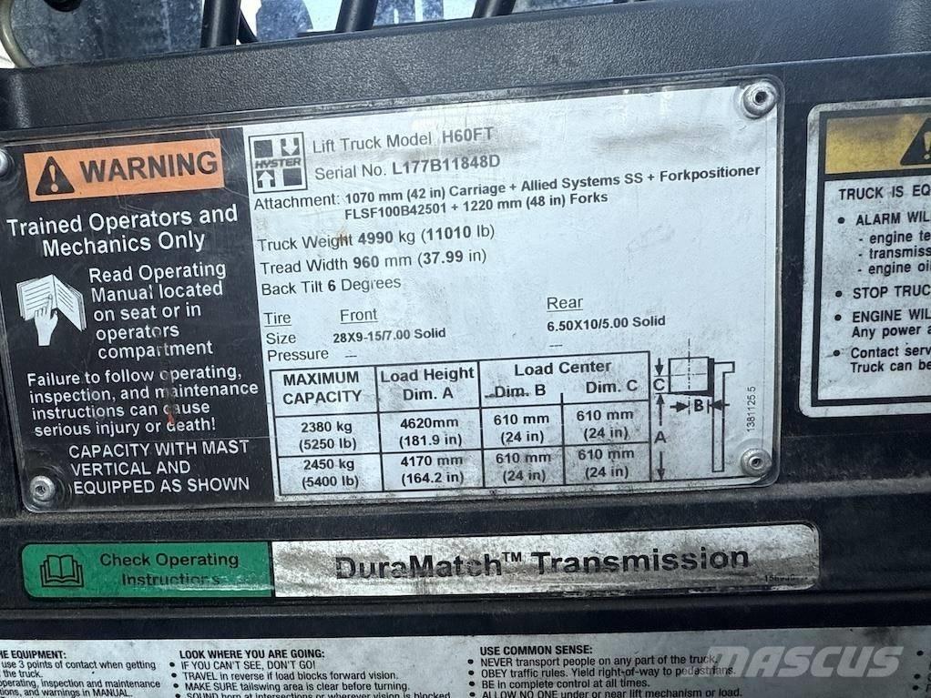 Hyster H 60 FT Forklift trucks - others