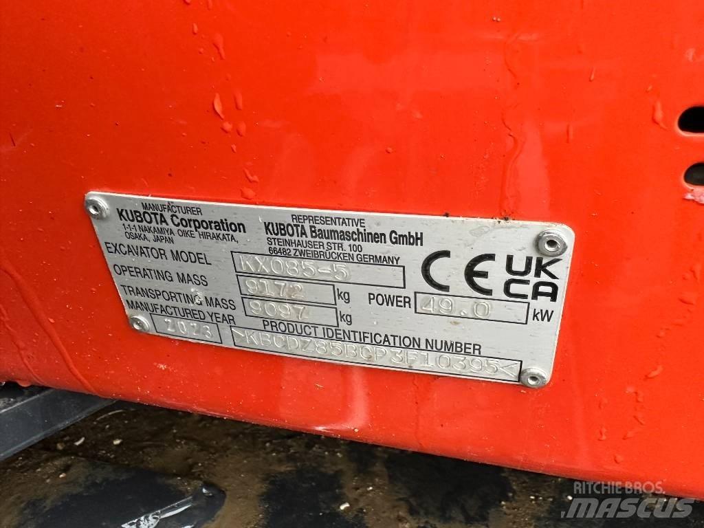 Kubota KX 085-5 2PGL Midi excavators  7t - 12t
