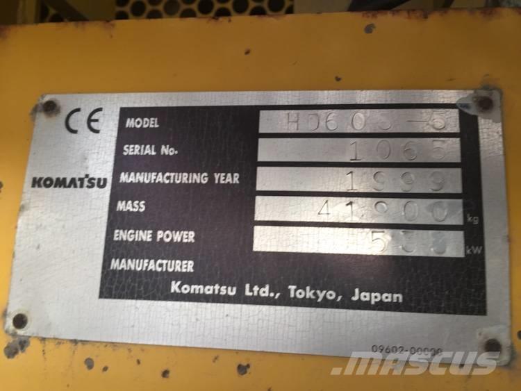 Komatsu HD 605-5 Rigid dump trucks