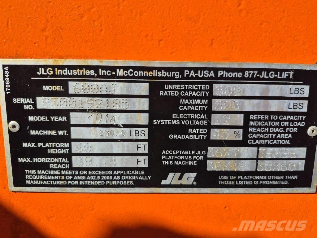 JLG 600 AJ Articulated boom lifts