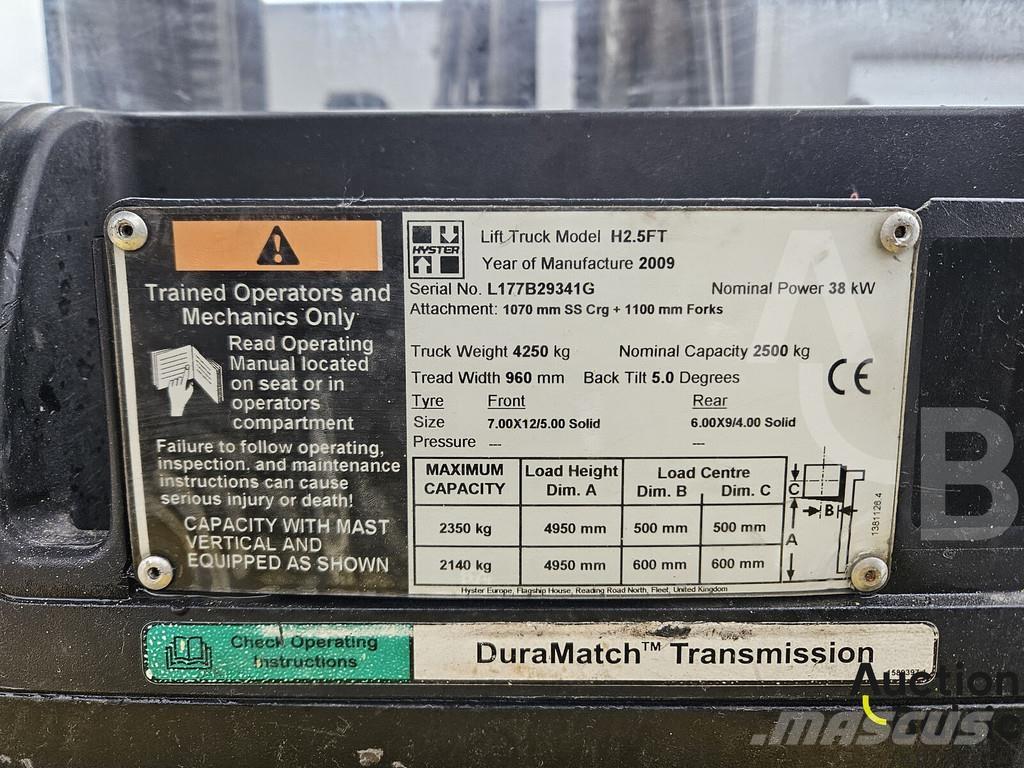 Hyster H2.5 FT LPG trucks