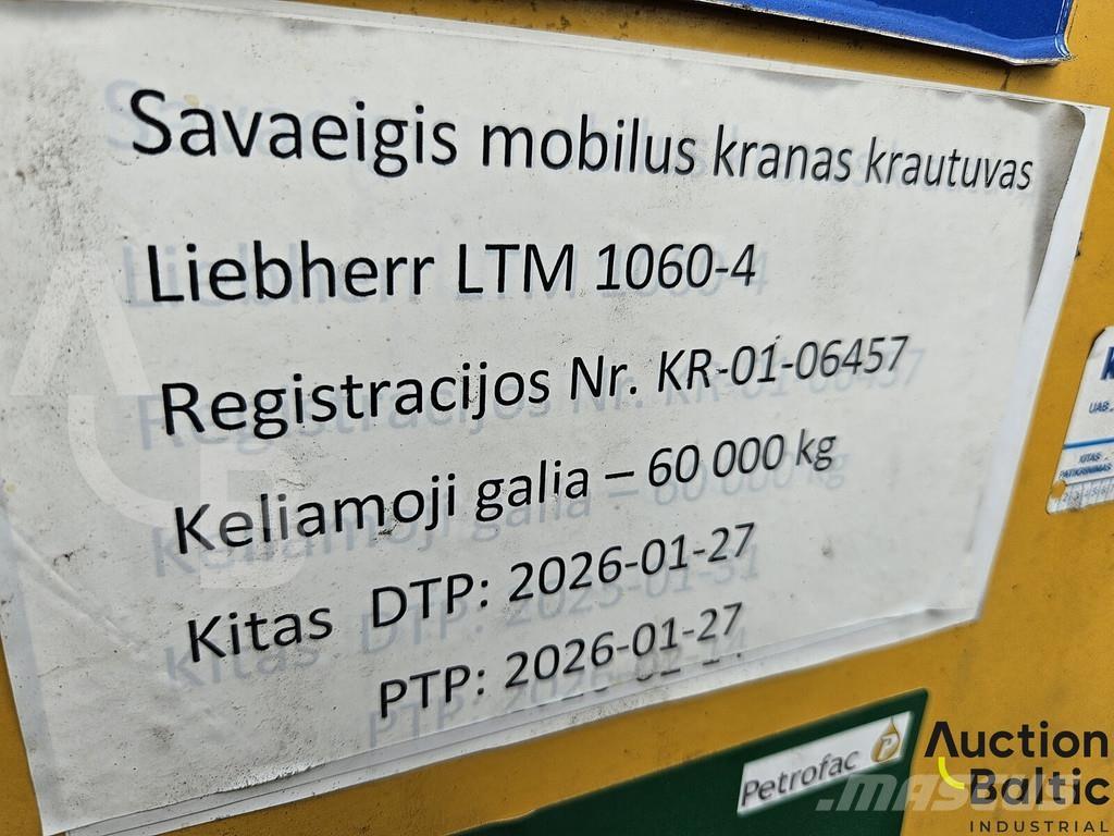 Liebherr LTM 1060 Crane trucks