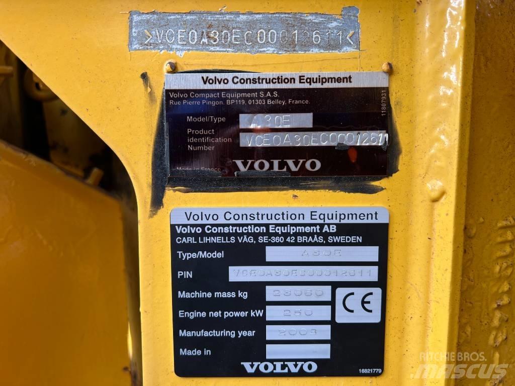 Volvo A30E Articulated Dump Trucks (ADTs)