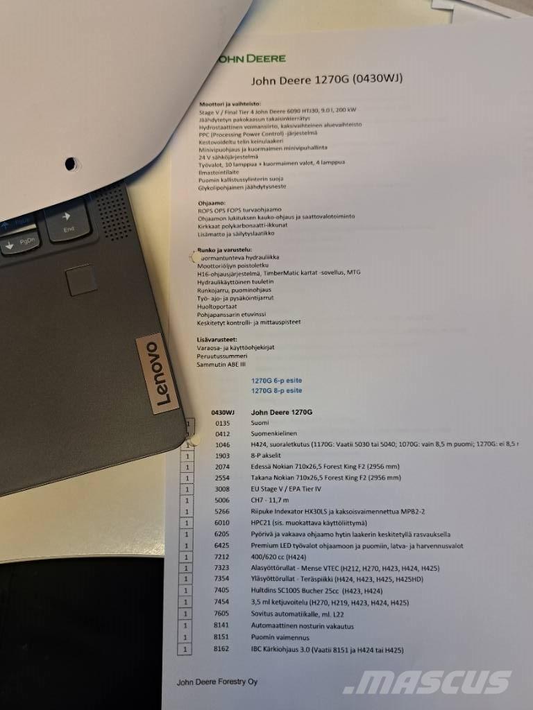 John Deere 1270 G Harvesters