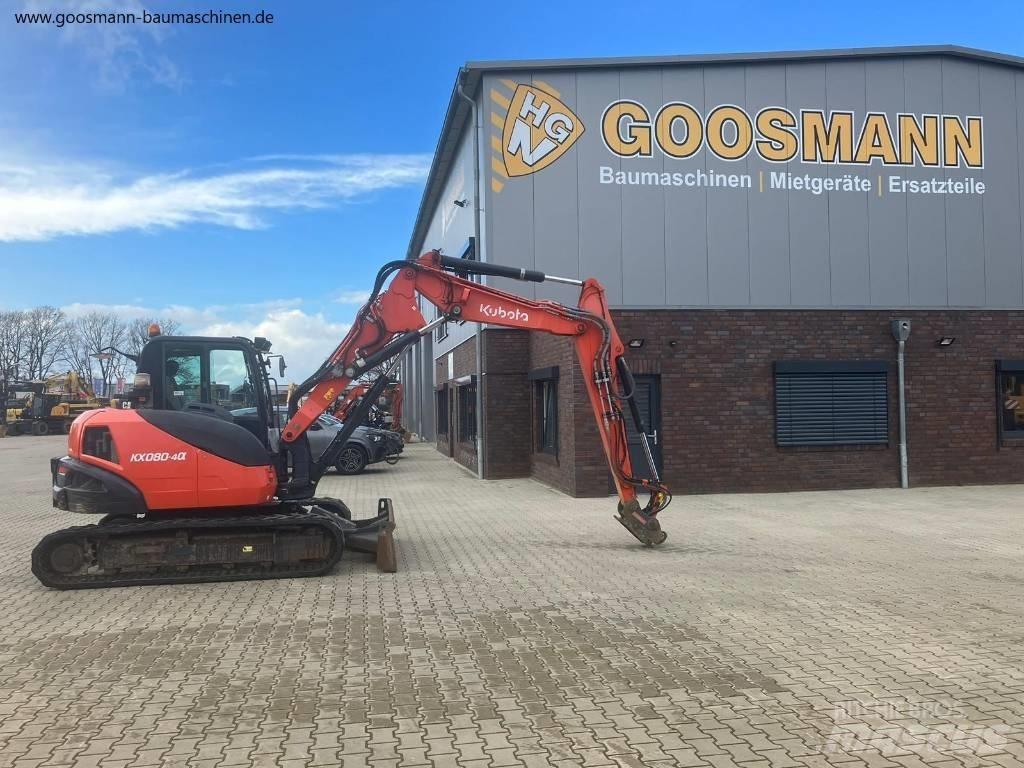Kubota KX080-4a Midi excavators  7t - 12t