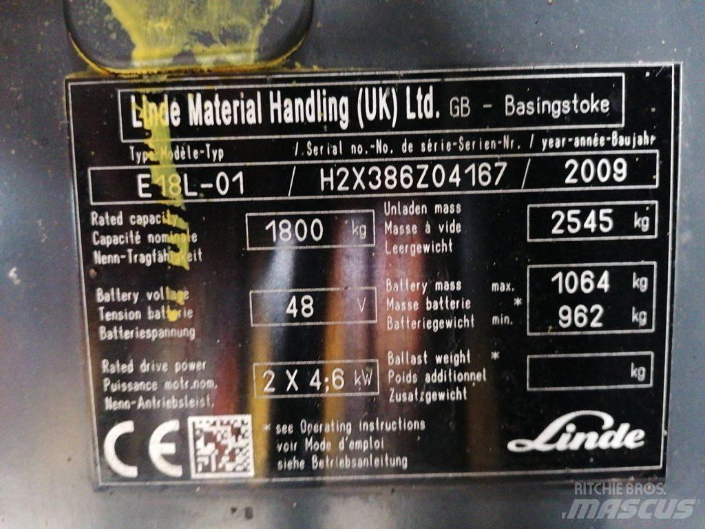 Linde E18L-01 Electric forklift trucks