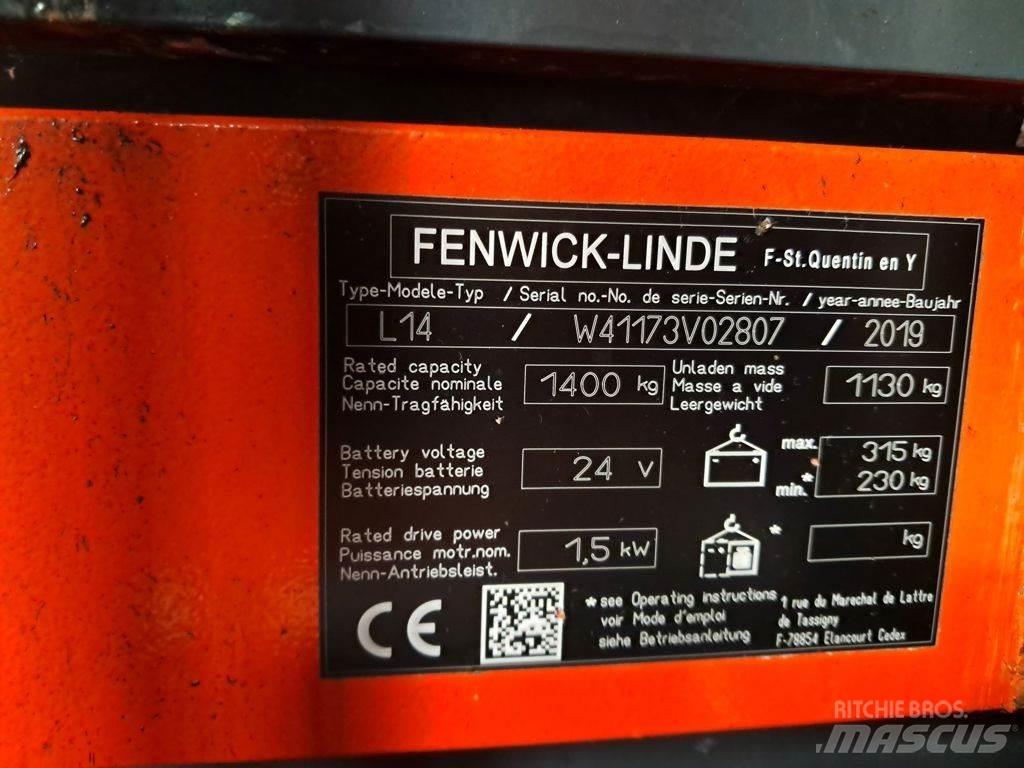 Linde L14 Pedestrian stacker