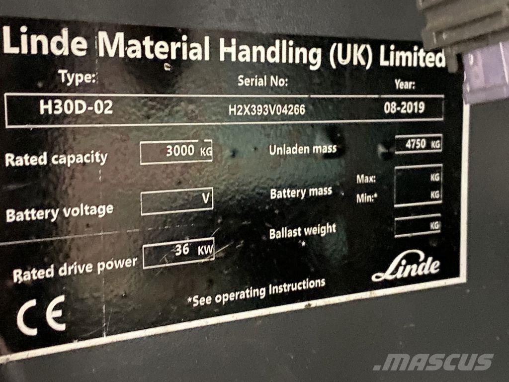 Linde H30D-02 Diesel trucks