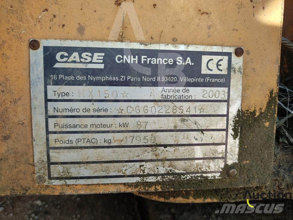 CASE WX 150 Wheeled excavators
