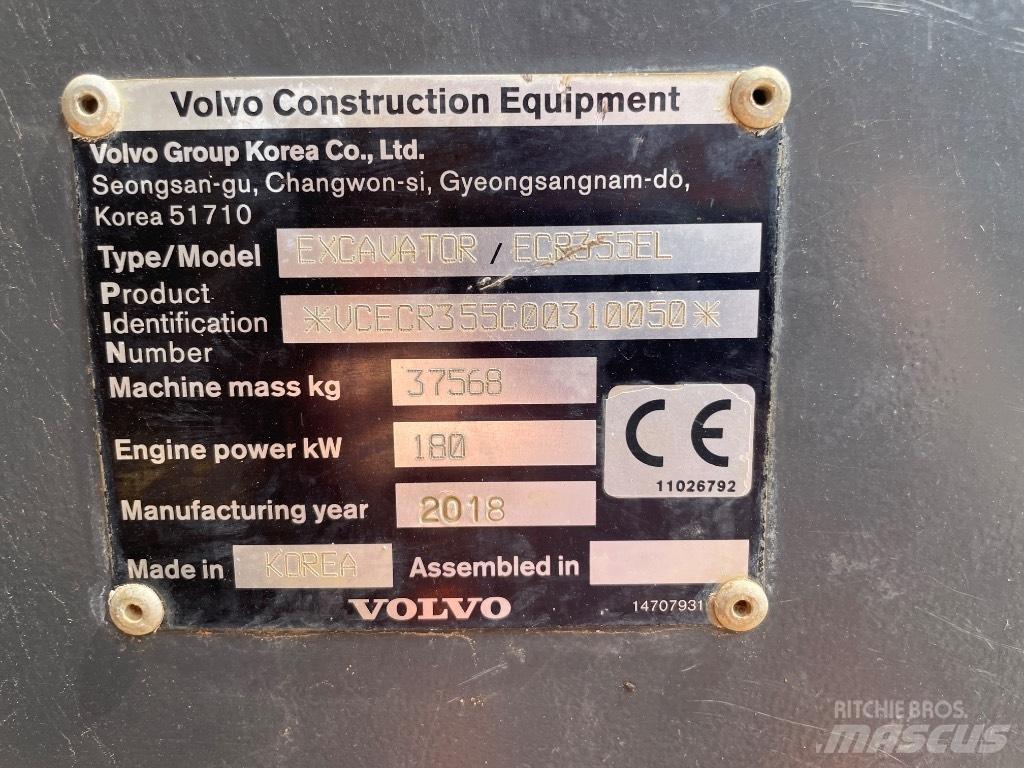 Volvo ECR 355 EL Crawler excavators