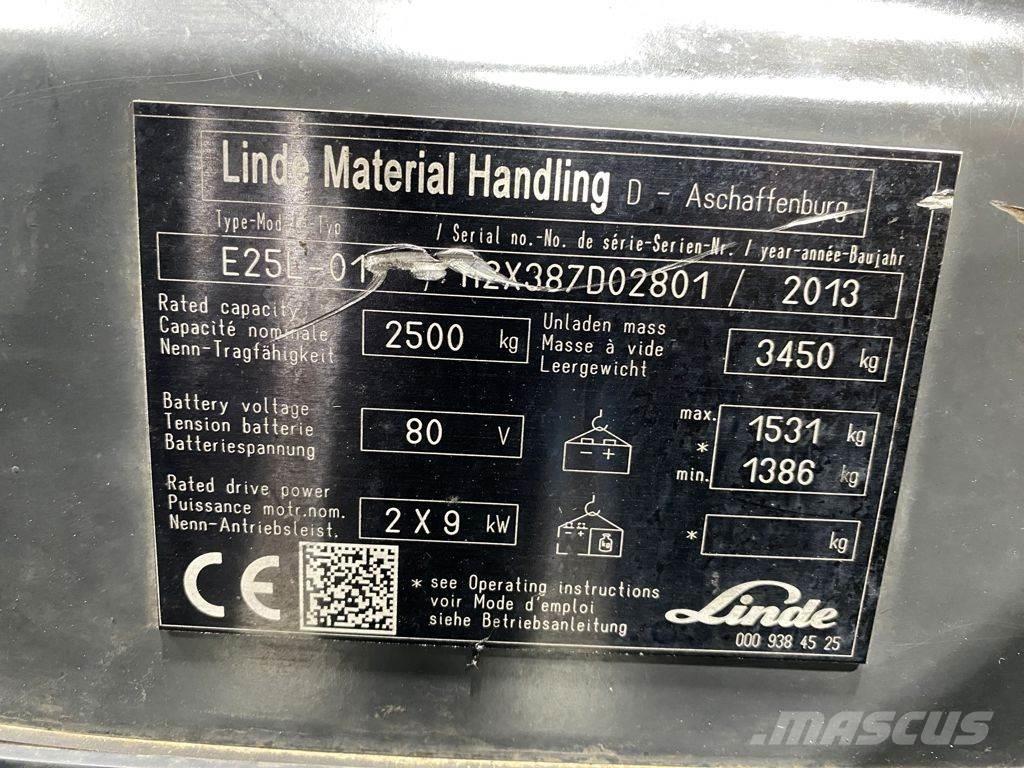 Linde E25L Electric forklift trucks