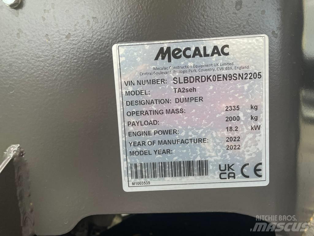 Mecalac TA2SEH Articulated Dump Trucks (ADTs)