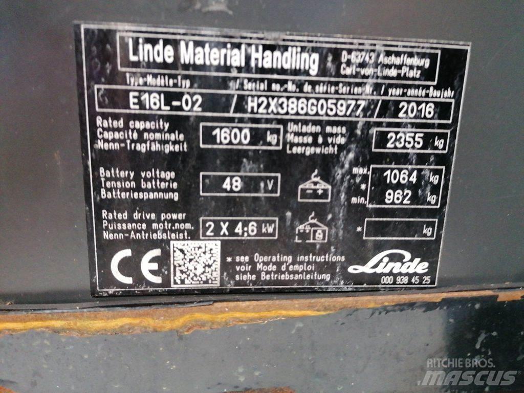 Linde E16L-02 Electric forklift trucks