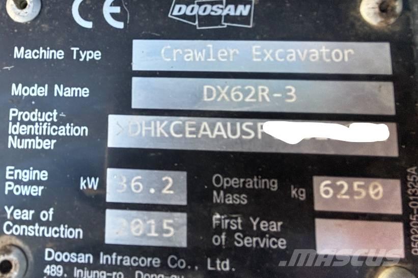 Doosan DX 62 R-3 Mini excavators < 7t (Mini diggers)