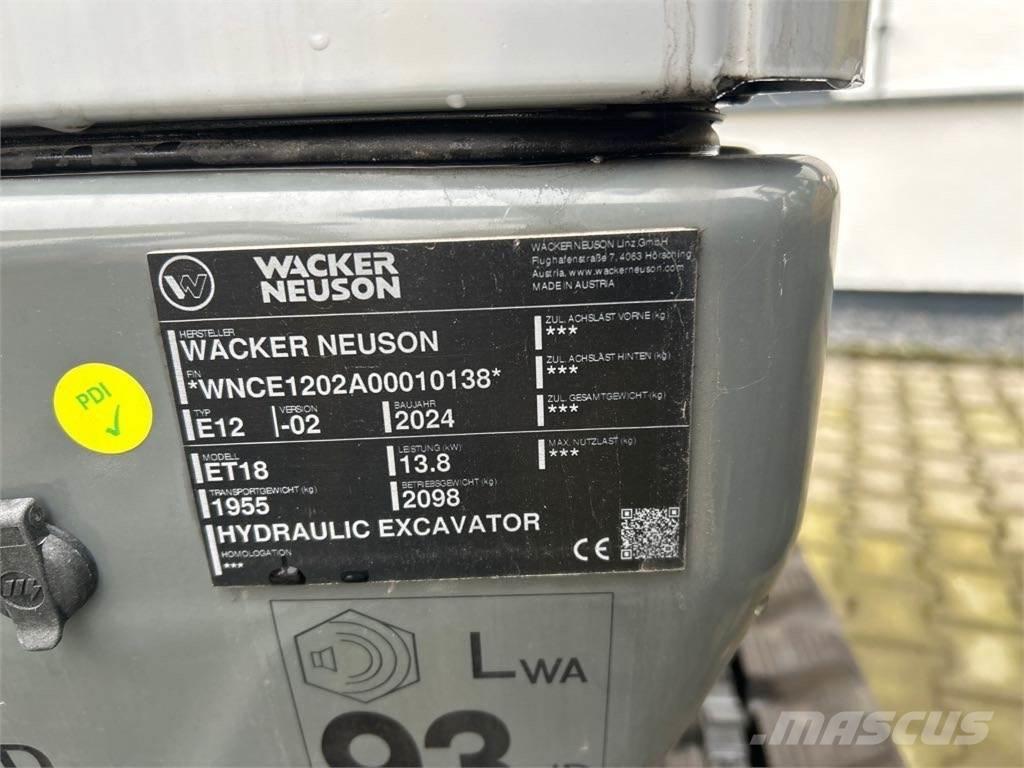 Wacker Neuson ET18 Crawler excavators