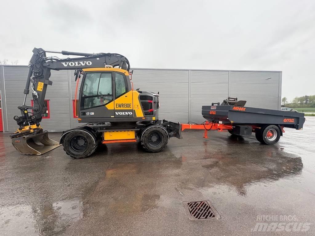 Volvo EWR130E + Kärra Wheeled excavators