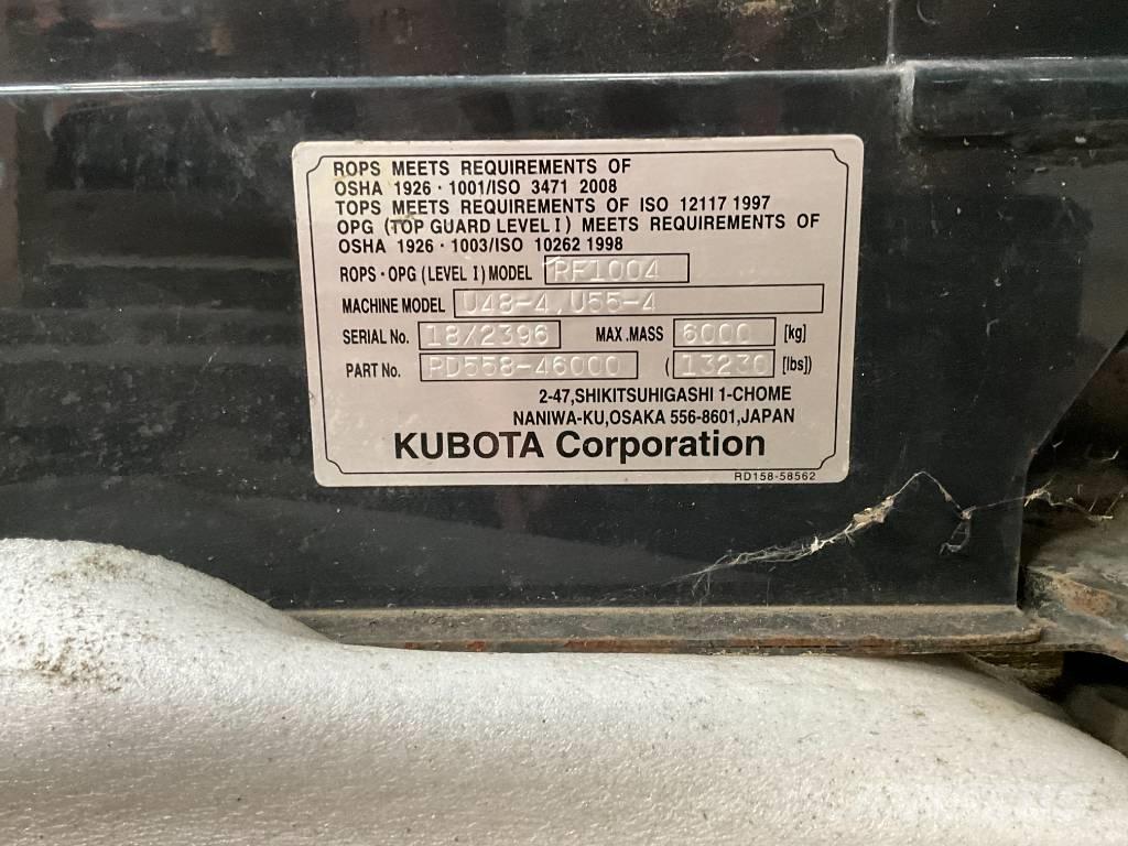 Kubota U 48-4 / U 55-4 Cabins and interior