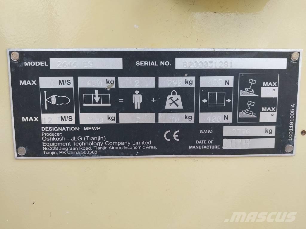 JLG ES 2646 Scissor lifts