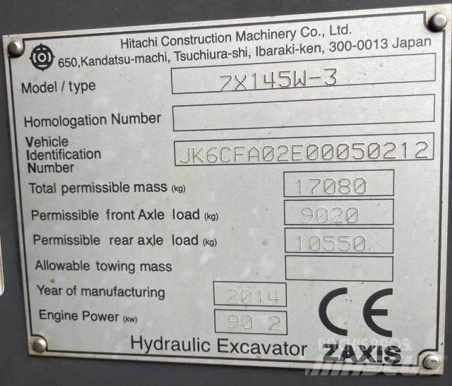 Hitachi ZX 145W-3 Wheeled excavators