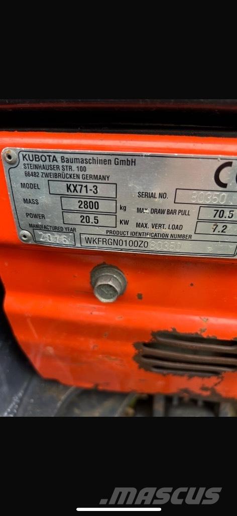 Kubota KX 71-3 Mini excavators < 7t (Mini diggers)