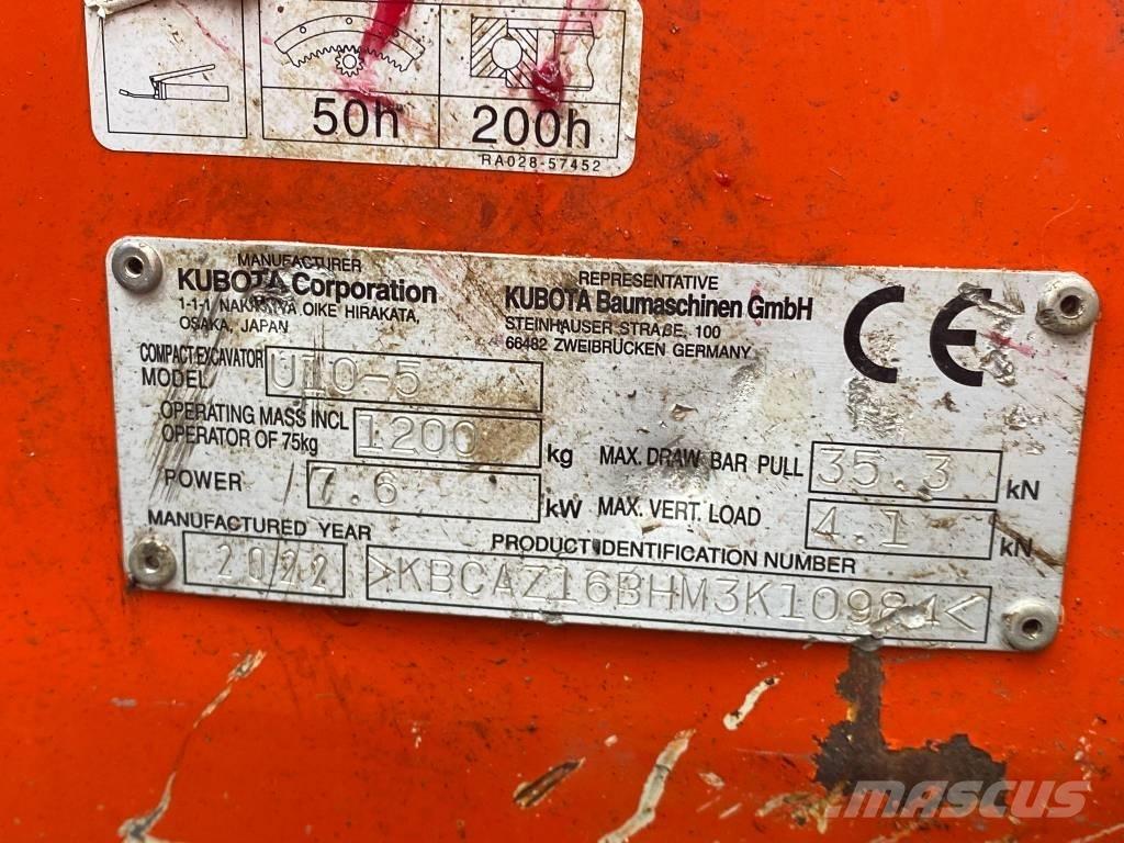Kubota u10-5 Mini excavators < 7t (Mini diggers)