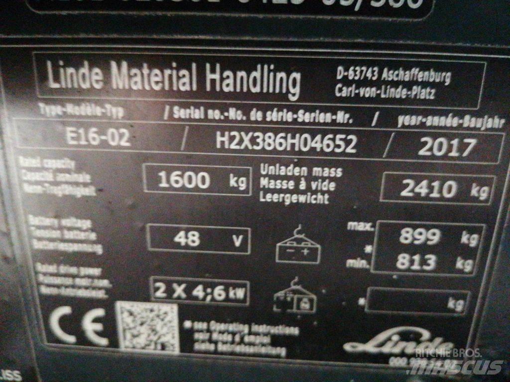 Linde E16-02 Electric forklift trucks