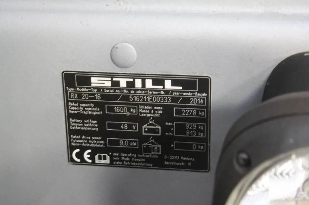 Still RX 20-16 Electric forklift trucks