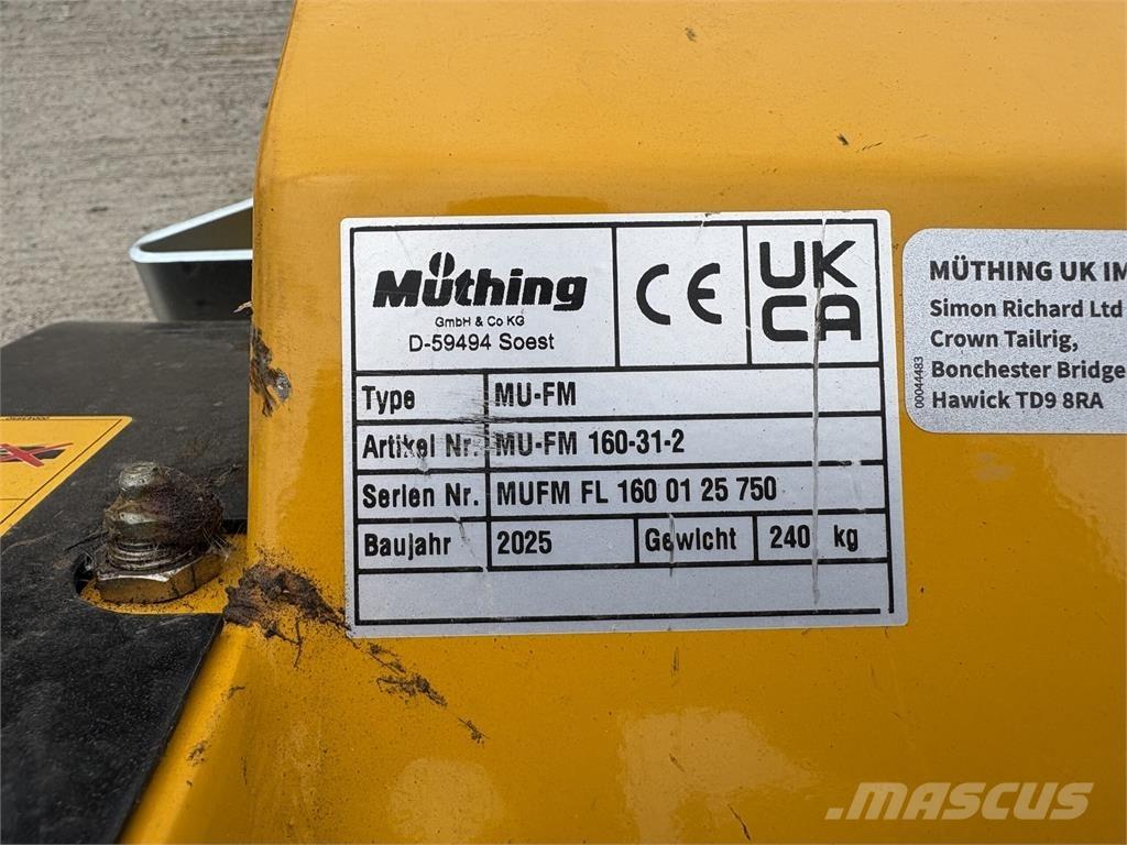 Muthing MU-FM160 Mounted and trailed mowers