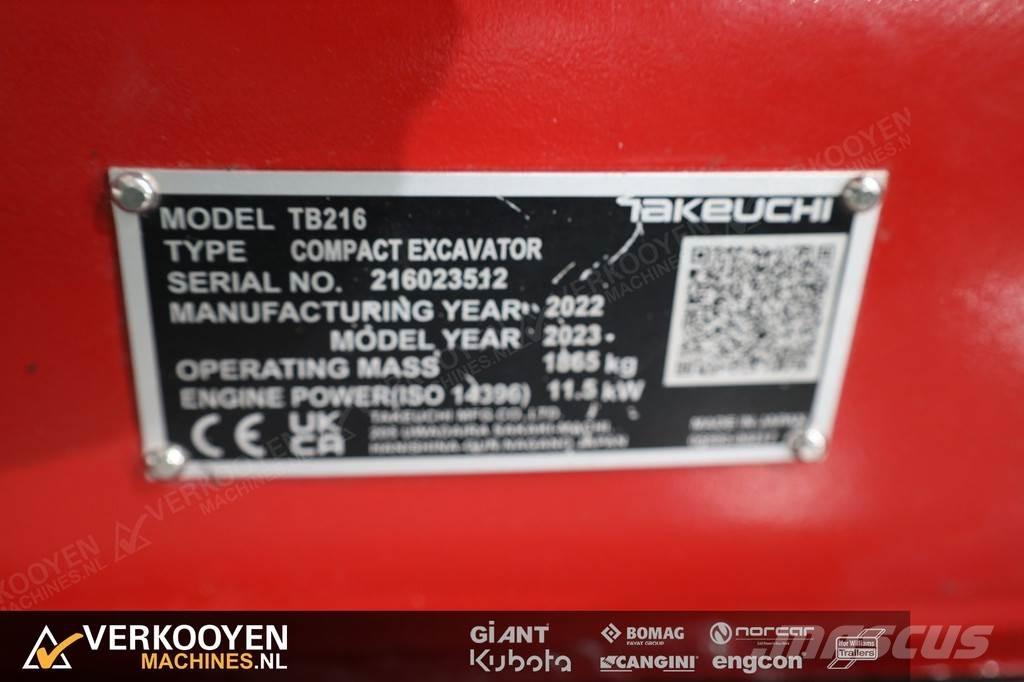 Takeuchi TB216 Mini excavators < 7t (Mini diggers)