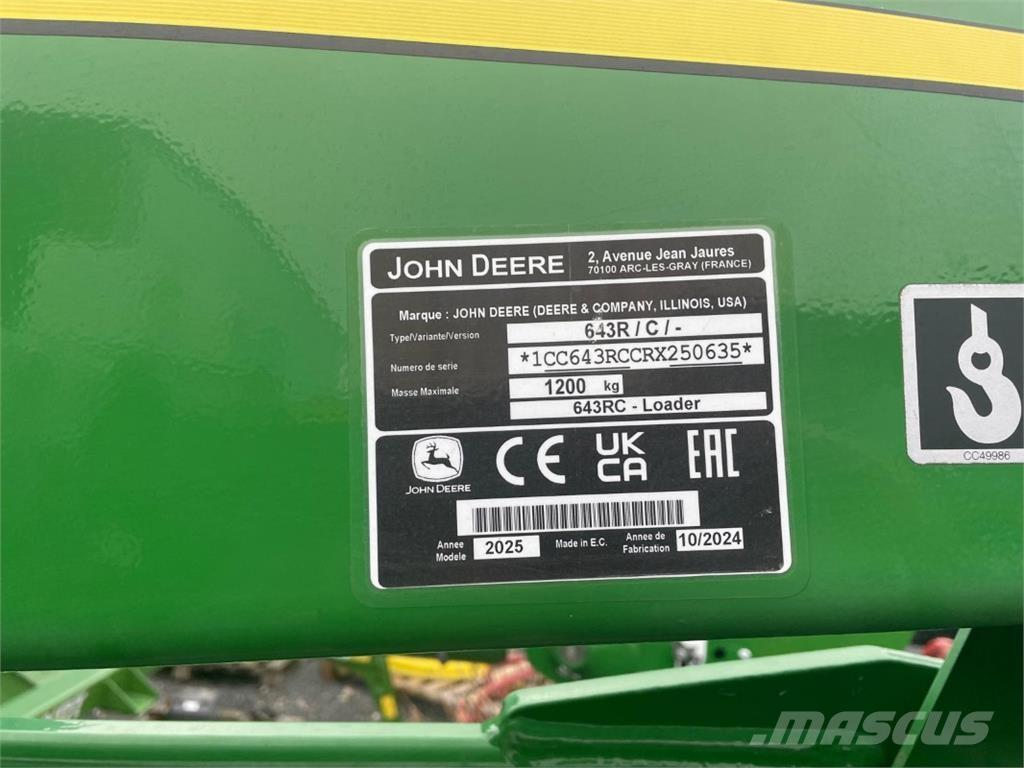 John Deere 643R Front loaders and diggers