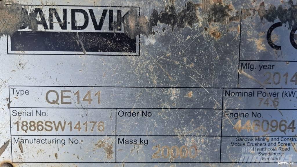 Sandvik QE 141 Mobile screeners
