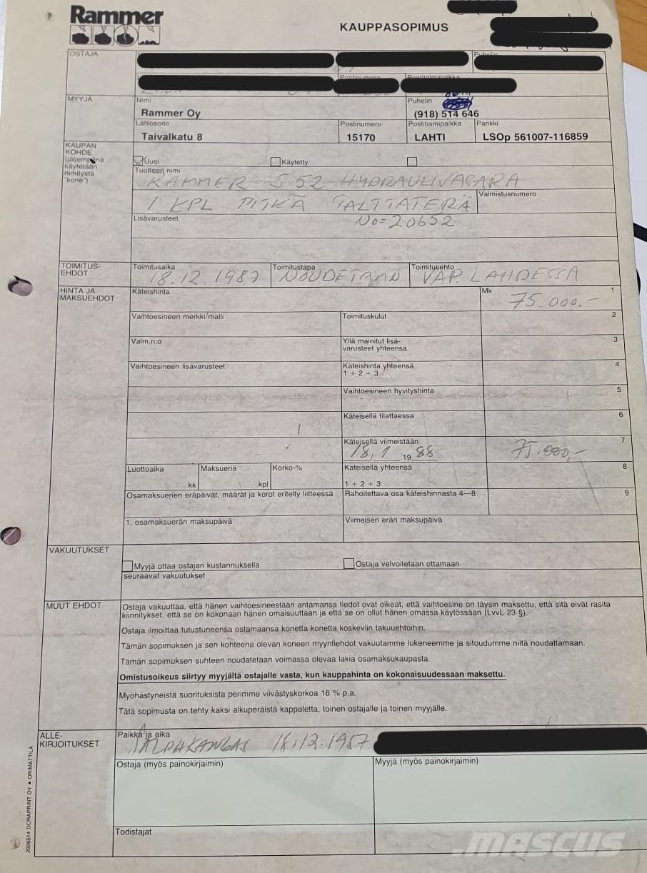 Rammer S52 Hammers / Breakers