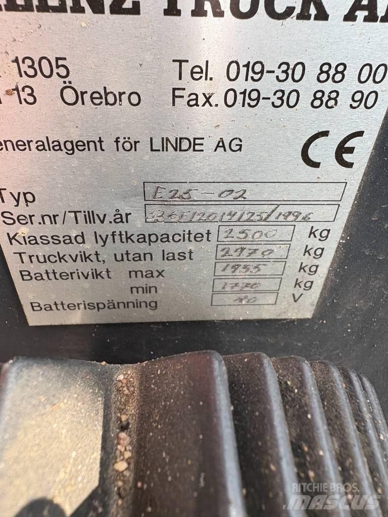 Linde E 25 Electric forklift trucks