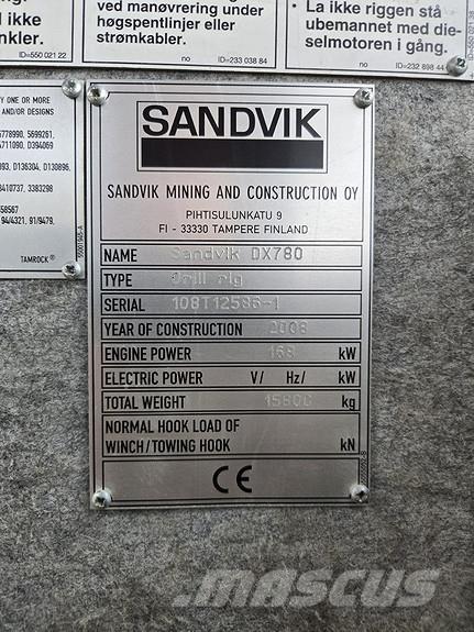 Sandvik DX780 Surface drill rigs