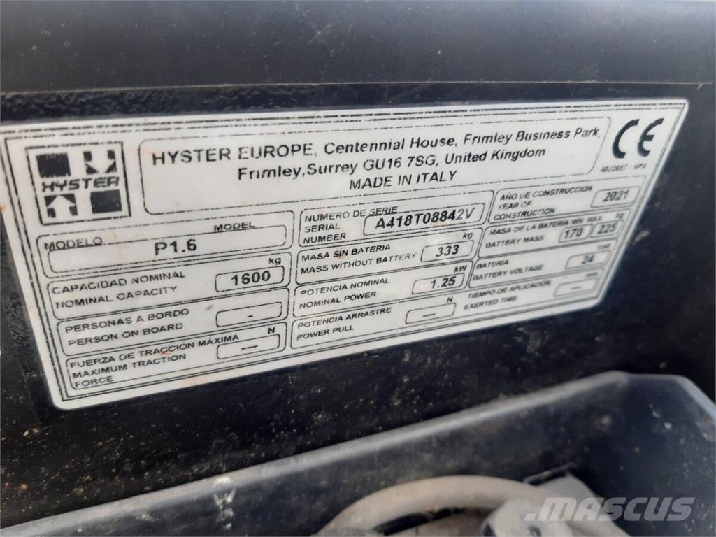Hyster P1.6 Material Handling - Others