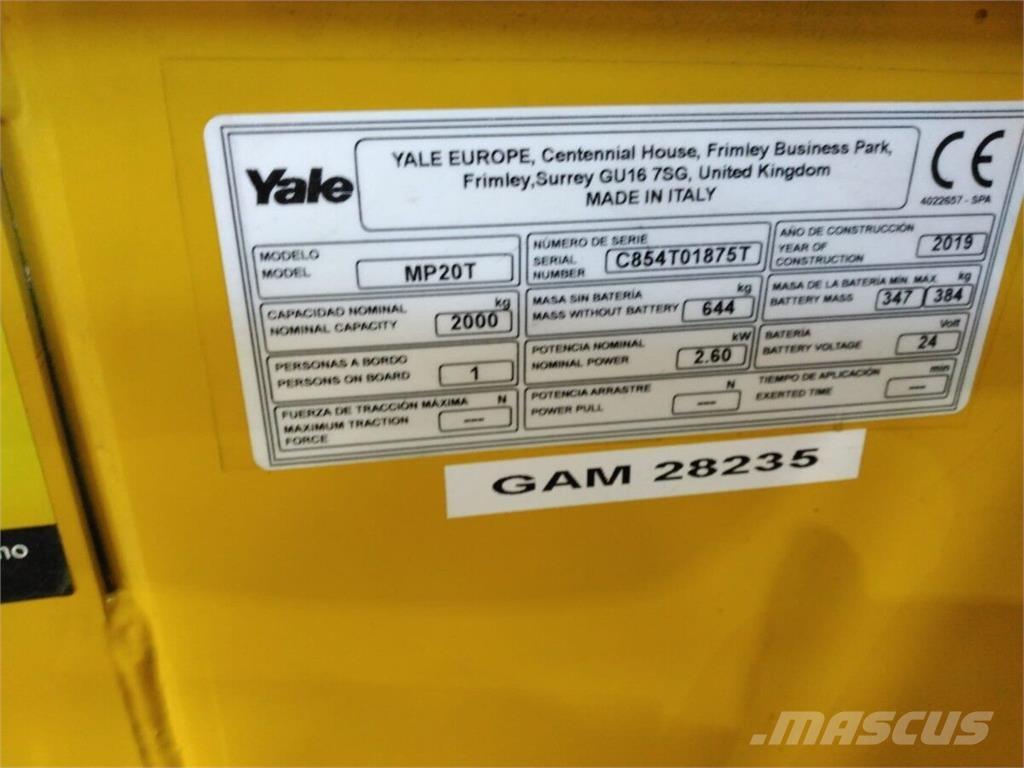 Yale MP20T Material Handling - Others