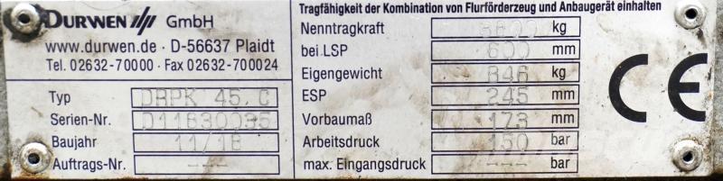 Durwen DRPK45C Material Handling - Others