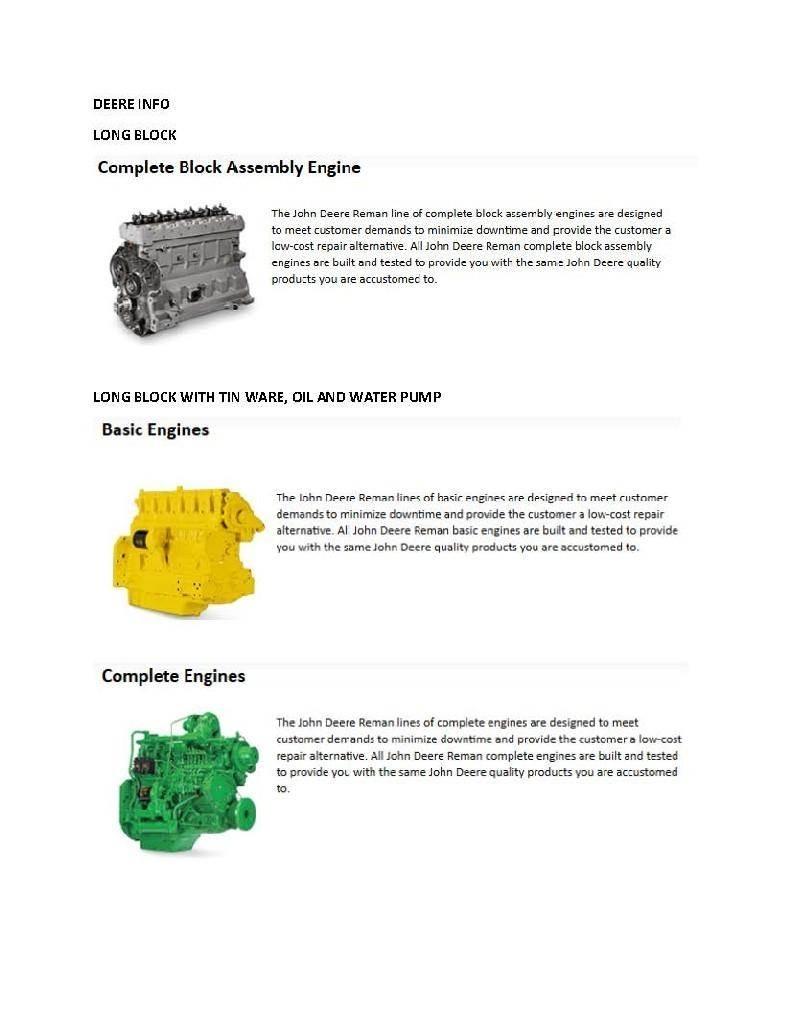 John Deere 6081 Engines