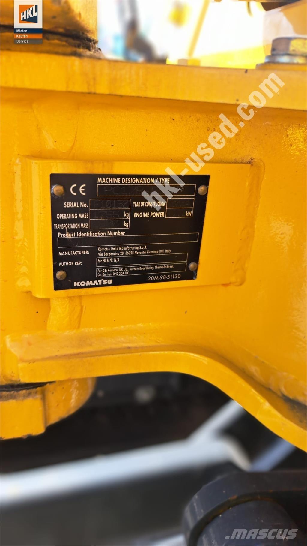 Komatsu PC 17 R-5 Mini excavators < 7t (Mini diggers)