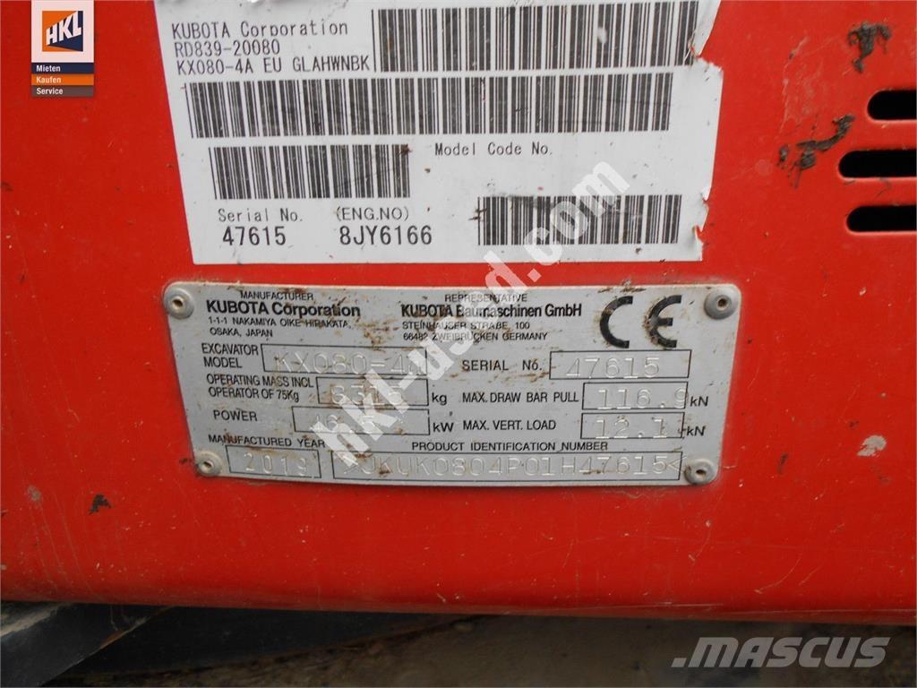 Kubota KX 080-4 Mini excavators < 7t (Mini diggers)
