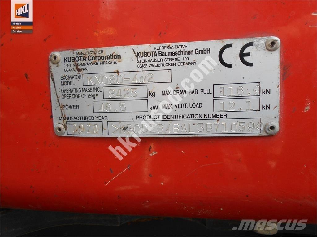 Kubota KX 080-4 Mini excavators < 7t (Mini diggers)