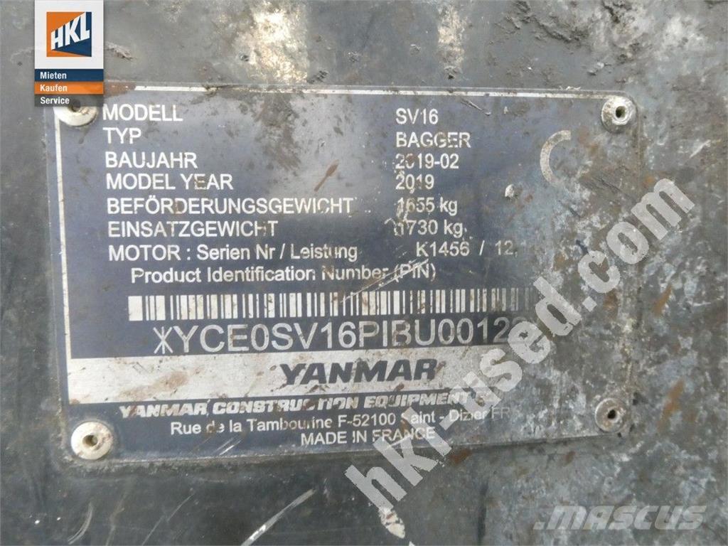 Yanmar SV 16 Mini excavators < 7t (Mini diggers)