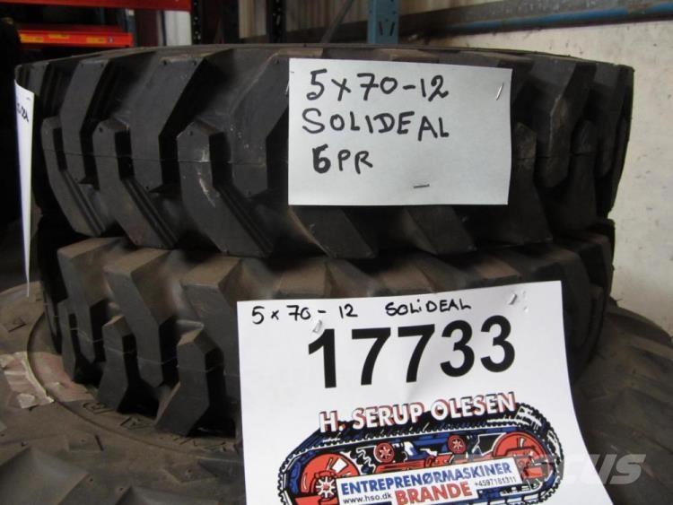  5X70-12 Solideal dæk - 2 stk. Tyres, wheels and rims