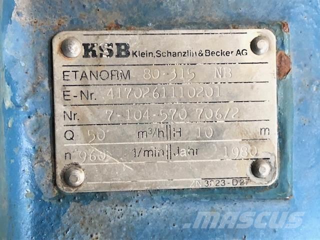 KSB 80 315 NB Pumper - 2 stk. Waterpumps