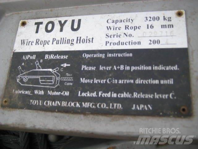  Rope pulling hoist - 3 stk. Hoists, winches and material elevators