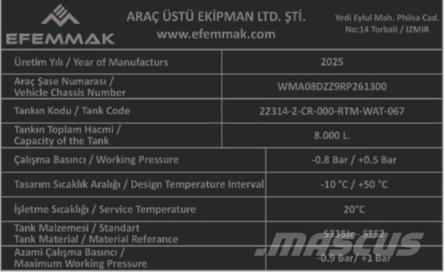 MAN TGM18.250 Water tankers